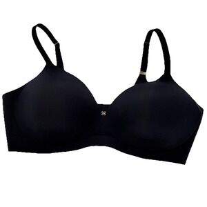 HONEYLOVE sz 36 C Cloud Embrace Wireless Contour T Shirt Bra Black Smoothing